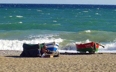 Fisherman at Sabinillas beach